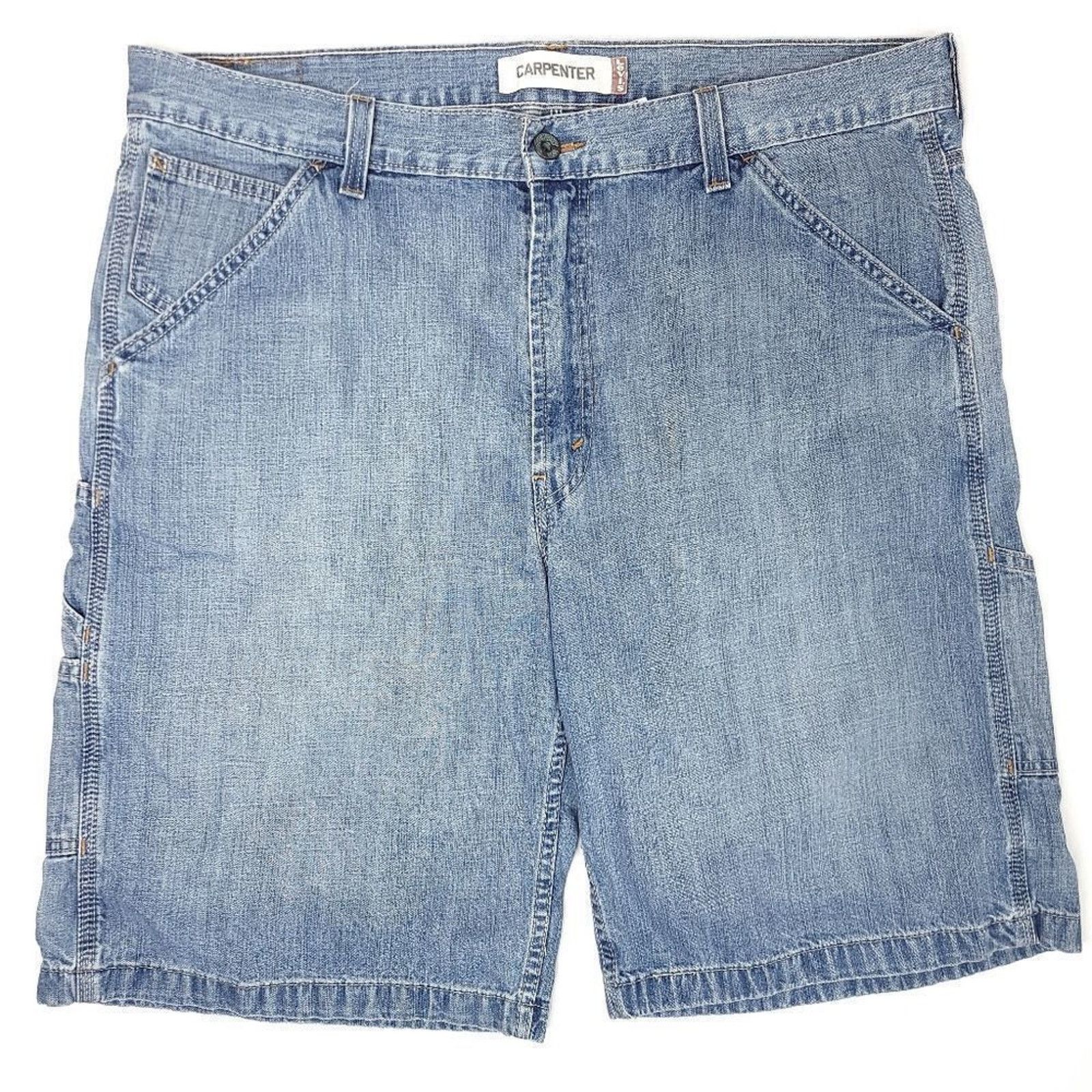 Levi's Y2K Levis Carpenter Jean Shorts Mens 40x11 Blue Cotton Size US 40 / EU 56 - 1 Thumbnail