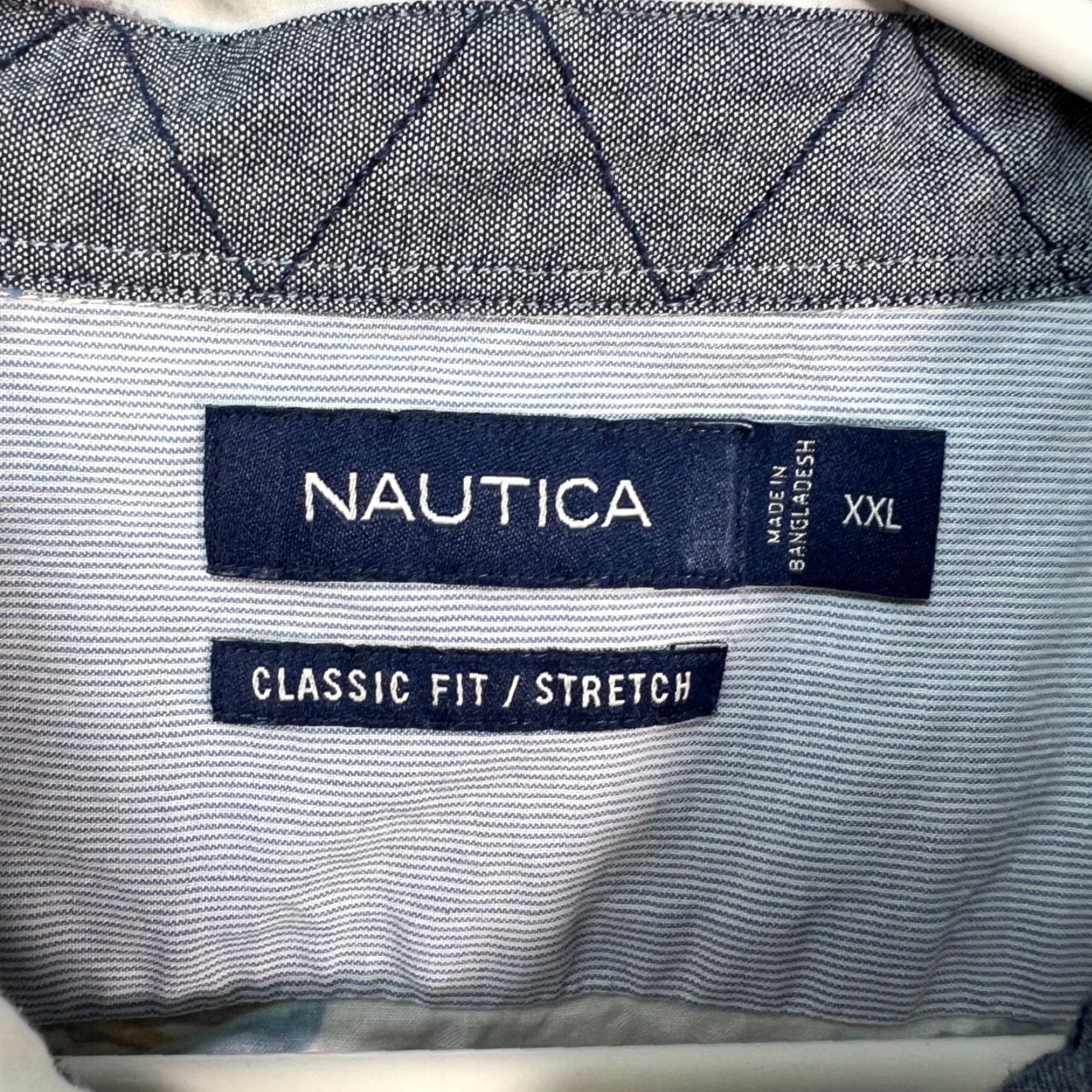 Nautica Nautica Mens Size XXL Classic Fit Stretch Coastal Scene Short Sleeve Shirt Size US XXL / EU 58 / 5 - 3 Thumbnail