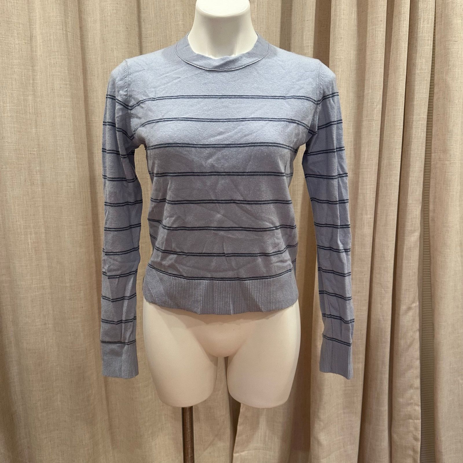 Vince Vince Blue Striped Wool Cashmere Sweater sz S Size S / US 4 / IT 40 - 8 Thumbnail