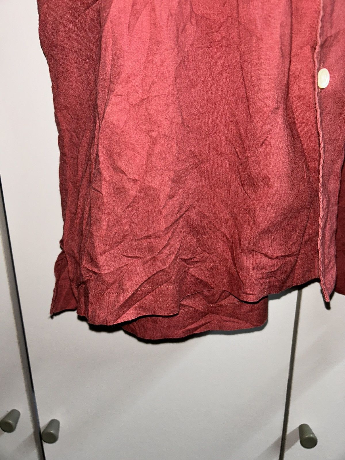 Issey Miyake IM Product Plain Red Short Sleeve Pocket Button Up Shirt Size US M / EU 48-50 / 2 - 9 Thumbnail