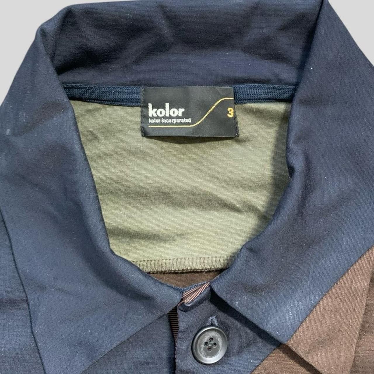 Kolor KOLOR navy panelled polo shirt Size US XL / EU 56 / 4 - 4 Thumbnail