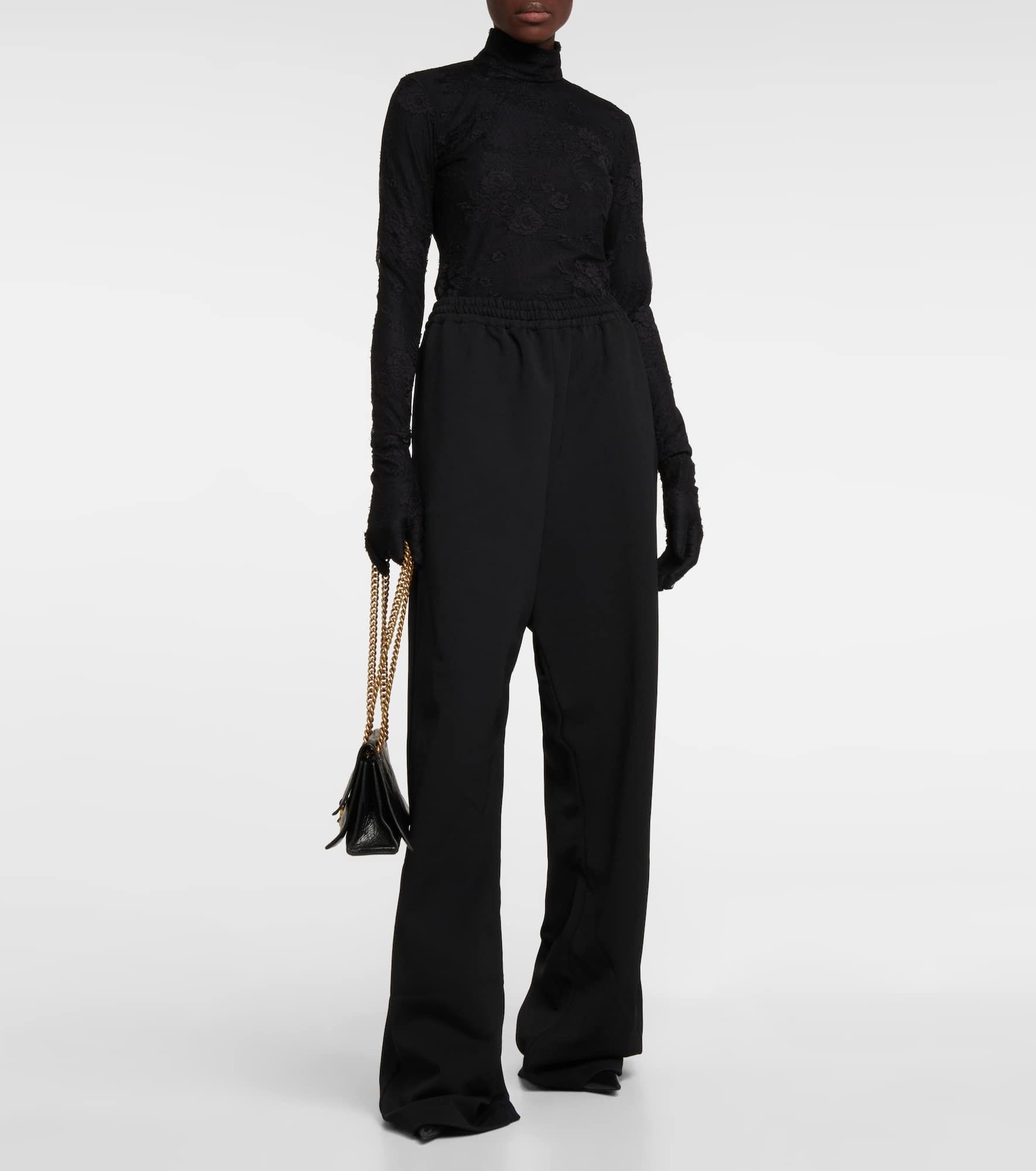 Balenciaga o1tr1nto1125 Oversized Pants in Black Size 28" / US 6 / IT 42 - 2 Thumbnail
