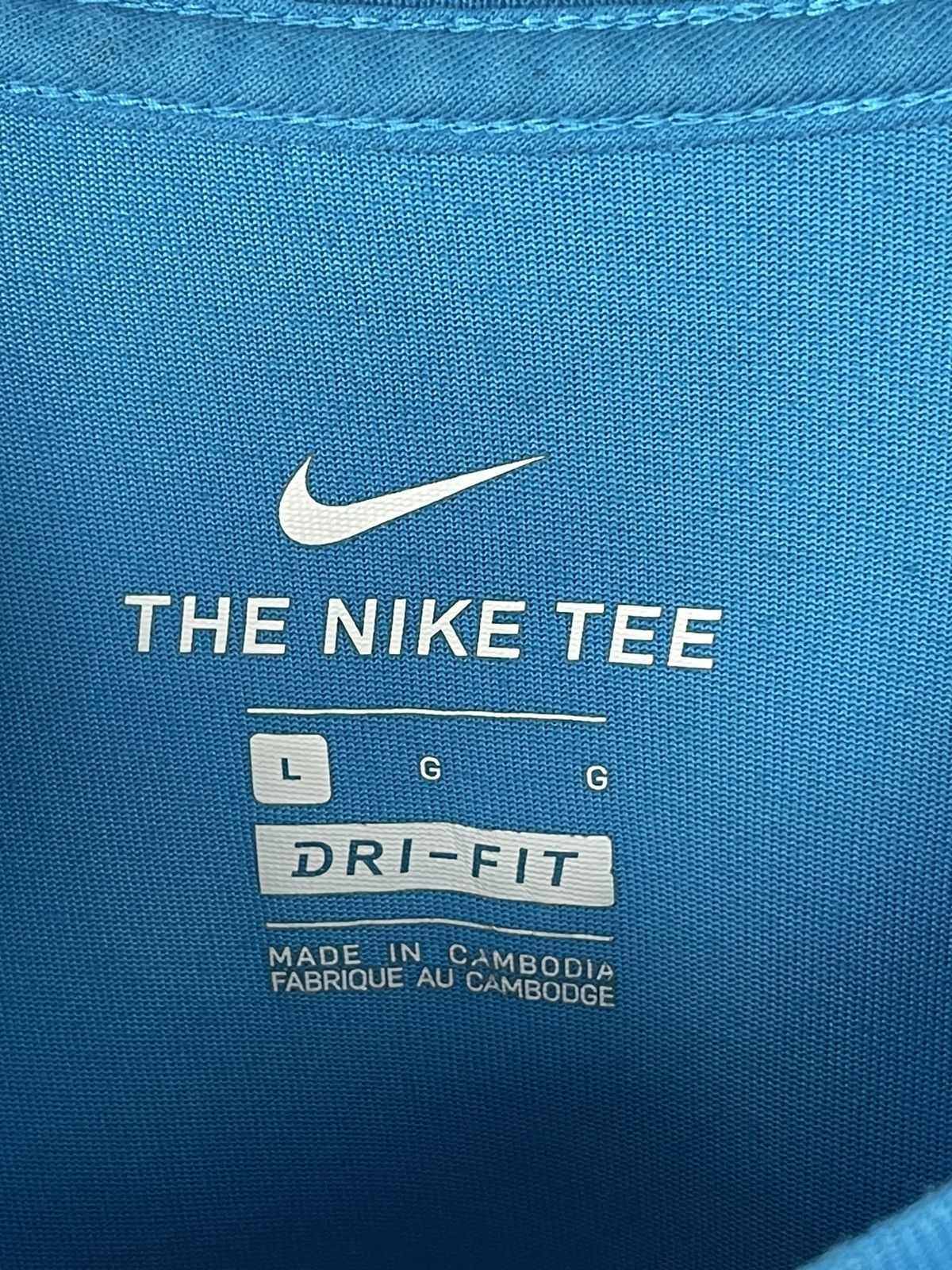 Nike Nike Tee Dri-Fit Training Front Logo Blue T-Shirt Men’s Size Large Size US L / EU 52-54 / 3 - 4 Thumbnail