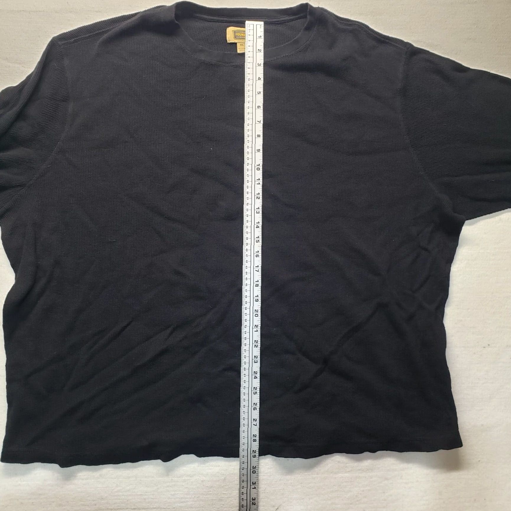 Vintage VINTAGE The Foundry Thermal Solid Black Long Sleeve Pullover Sweater Adult Mens 5XL Jacket Thermal Mens Size US XXL / EU 58 / 5 - 5 Thumbnail