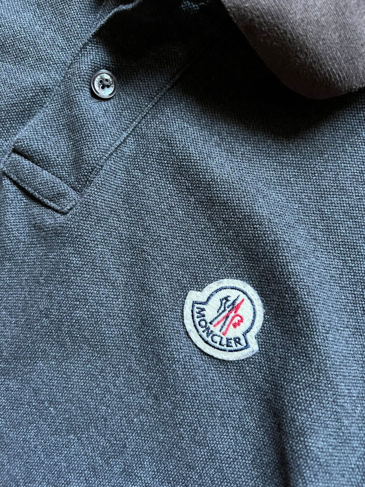 Designer × Moncler MONCLER LONG SLEEVE MAGLIA POLO t shirt tee GREY Size US M / EU 48-50 / 2 - 8 Thumbnail