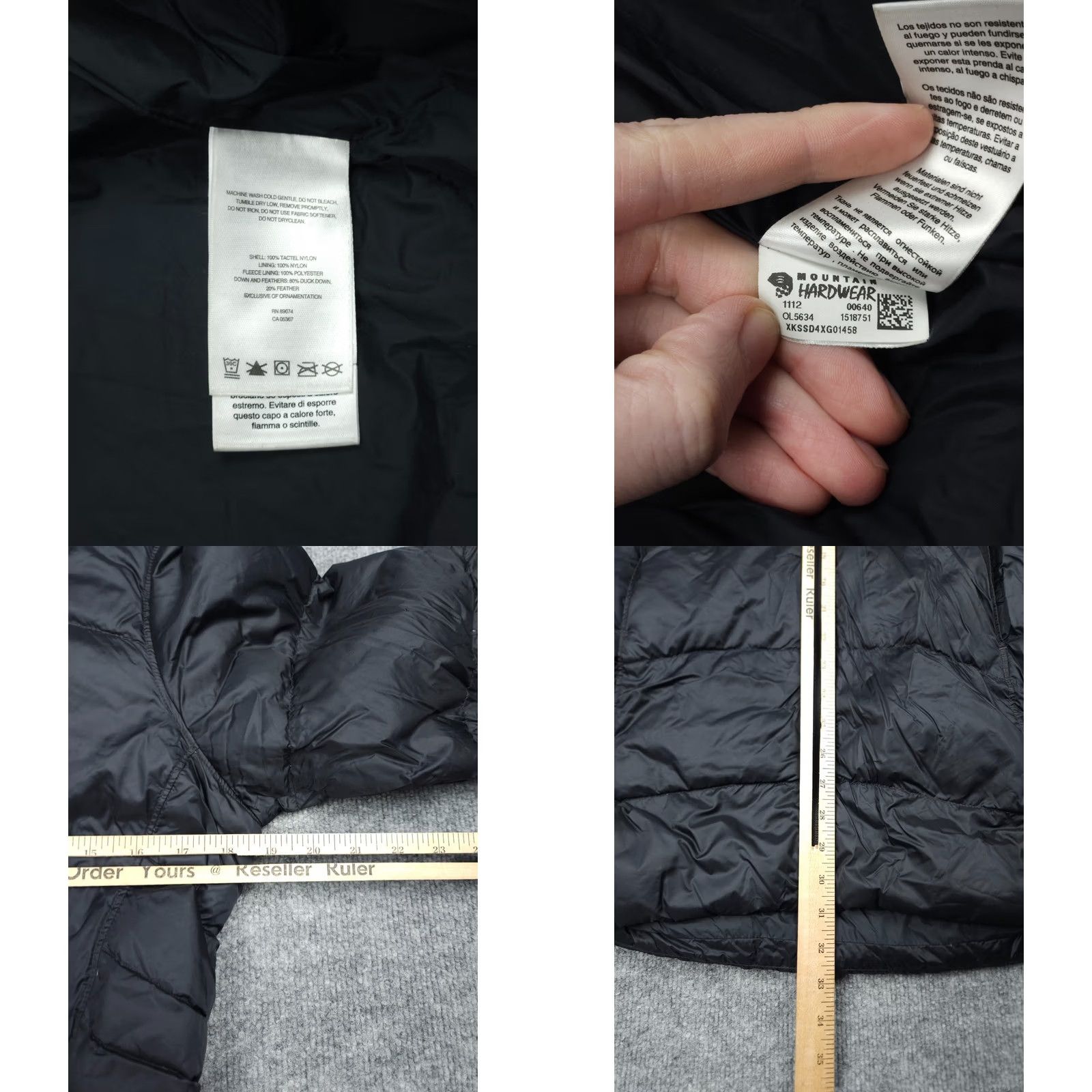 Mountain Hardwear Mountain Hardwear Puffer Coat Womens XS Black Hooded Long Down Jacket Long Sleeve Lightweight Winter Fall Outdoor Casual Travel Mens Womens Girls Boys Size XS / US 0-2 / IT 36-38 - 8 Thumbnail