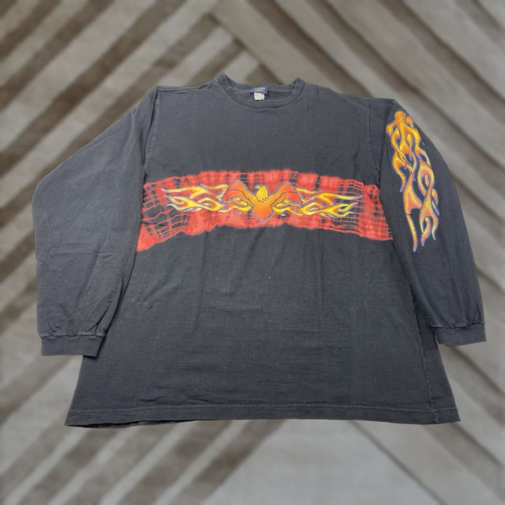 Vintage VINTAGE Extreme Limit T-Shirt Long Sleeve Black 90s Y2K Goth Punk Skateboard Hip Hop Streetwear Unisex Adults M Medium Size US M / EU 48-50 / 2 - 1 Thumbnail