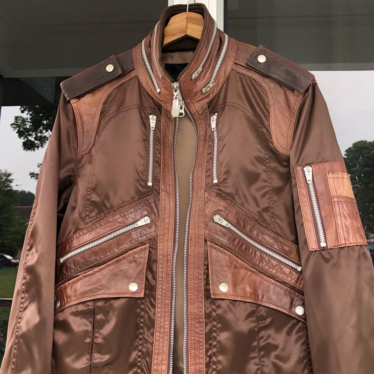 JACKROSE Jack Rose Maison Mix Leather Multi Zipper Type Jacket Size US M / EU 48-50 / 2 - 2 Thumbnail