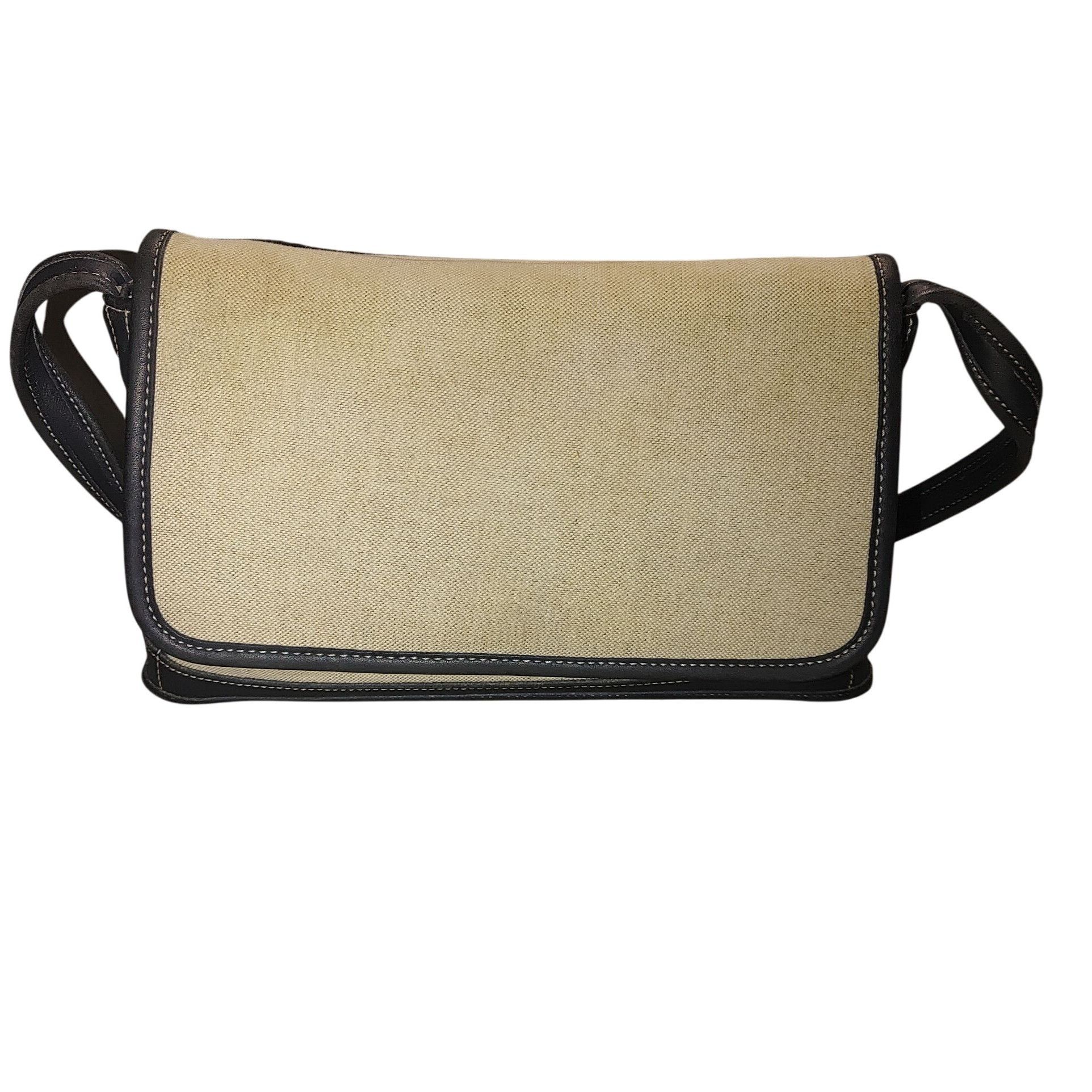 Coach Coach Bleeker Flap Purse Handbag 90s Navy Blue Black Canvas Size ONE SIZE - 1 Thumbnail