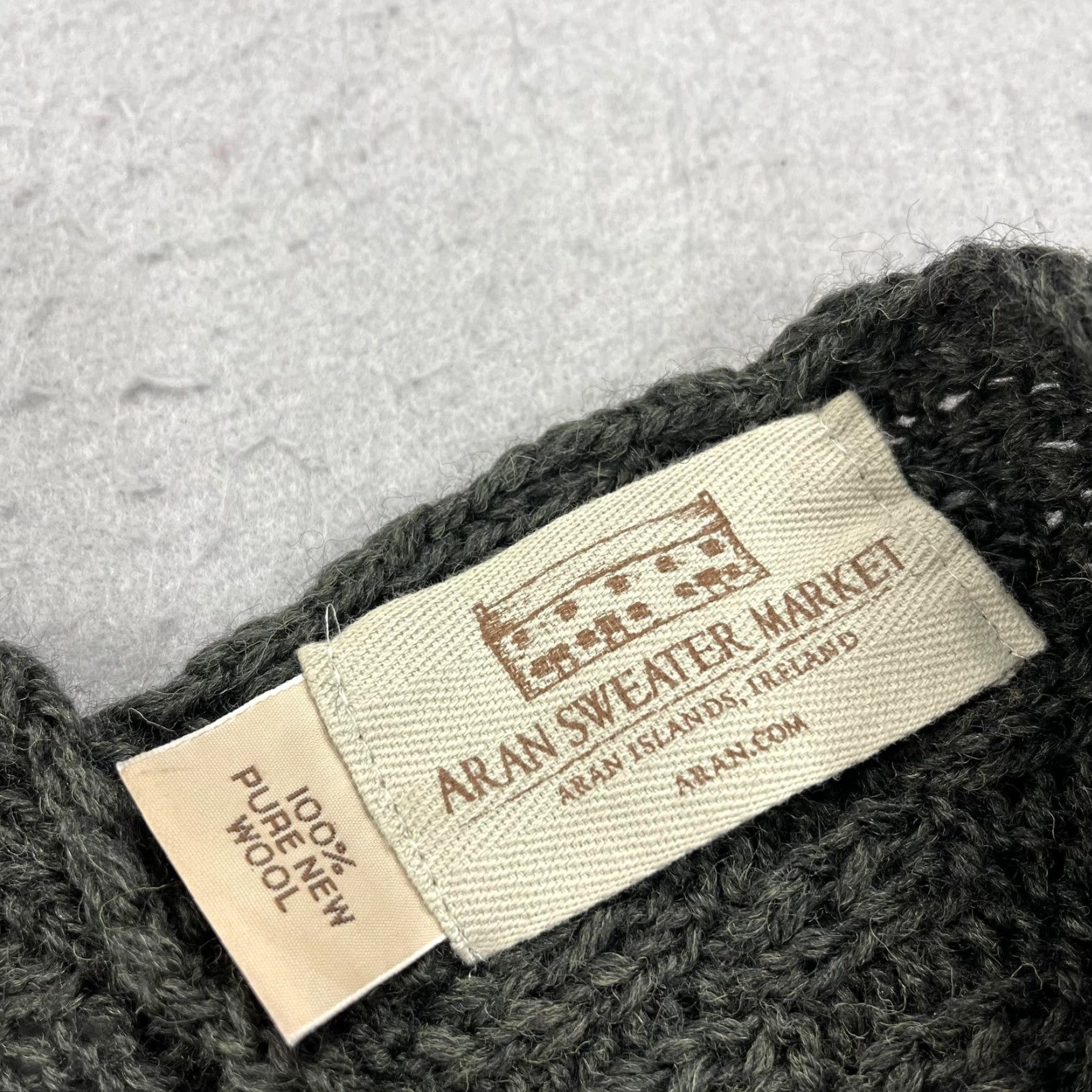 Market Aran Sweater Market Poncho Women One Size Green Wool Cable Fisherman Ireland Poncho Kimono Style Casual Knit Vintage? Size ONE SIZE - 4 Thumbnail