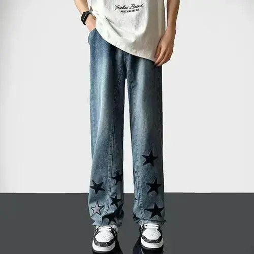 Jean Vintage Gothic Men Straight Loose Jeans Size US 38 / EU 54 - 4 Thumbnail