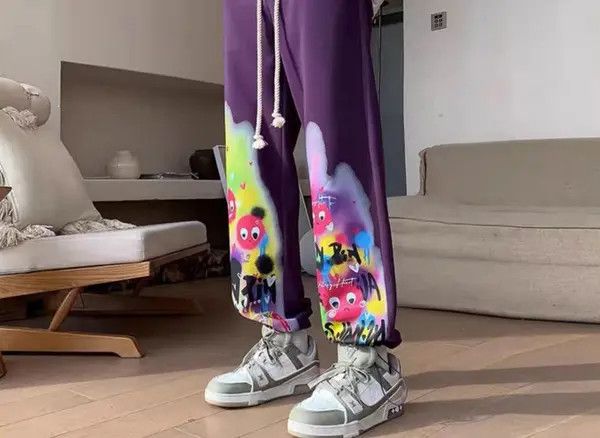 VIBE Street graffiti dopamine hip hop straight trousers Size US 30 / EU 46 - 8 Thumbnail