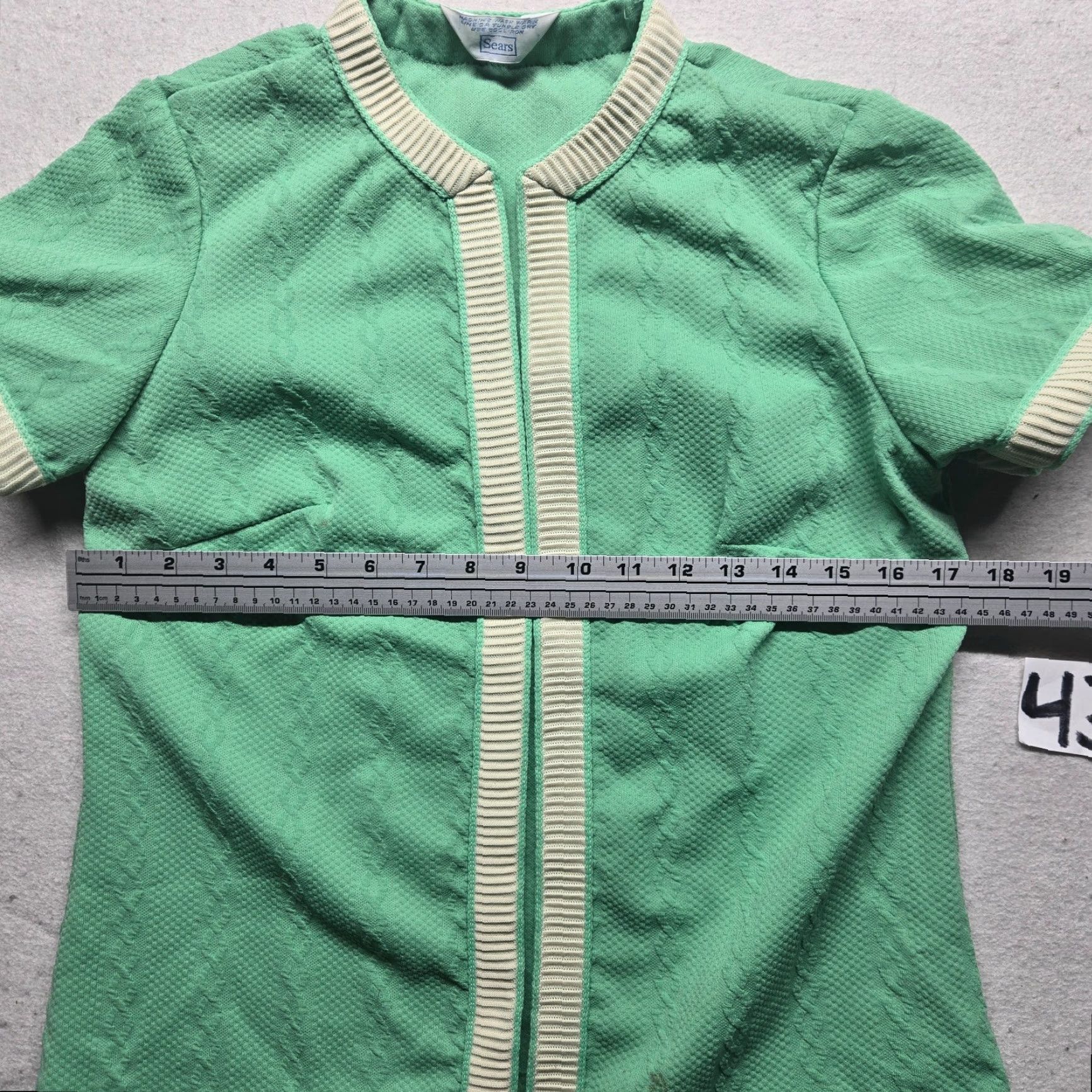 Sears Vintage Sears Cardigan Women's Small Green 80s Retro Knit Polyester Casual Short Sleeve Size S Winter Spring Summer Womens Size S / US 4 / IT 40 - 4 Thumbnail