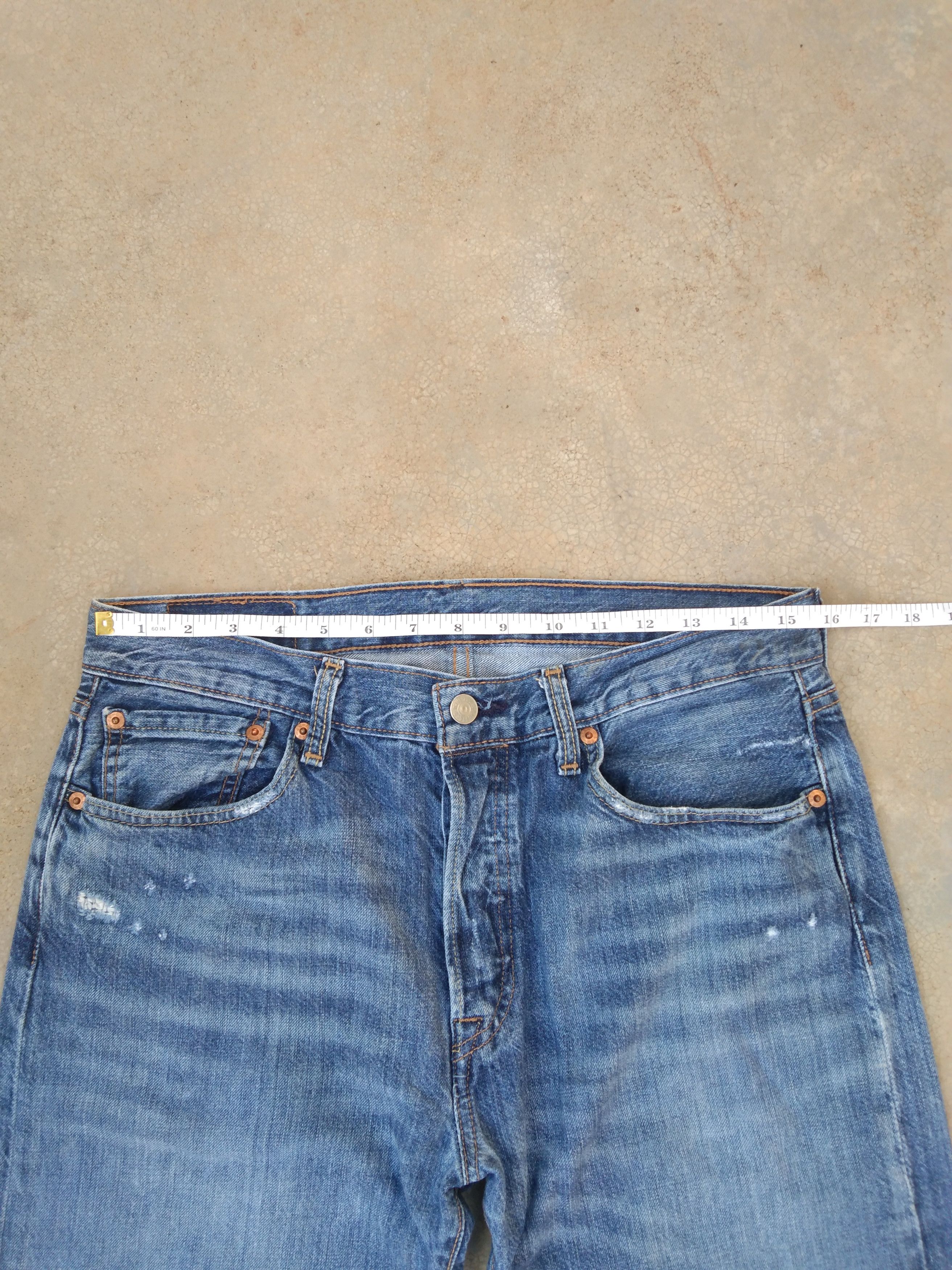 Levi's Vintage Levi's 501 Distressed Jeans 31x32 Size US 31 - 7 Thumbnail