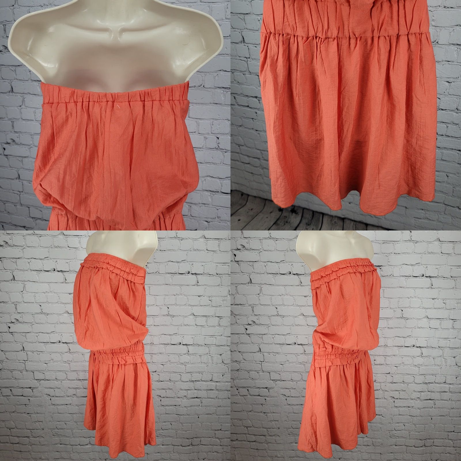 Vintage Kiss Our Glitz Romper NWT Orange Sunshine Sippin Sleeveless Lightweight XL Size 40" / US 18 - 8 Thumbnail