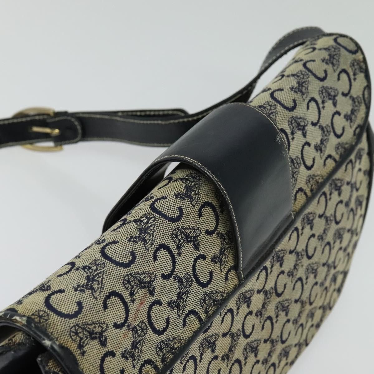 Celine CELINE C Sulky Shoulder Bag Canvas Navy Gold Size ONE SIZE - 6 Thumbnail