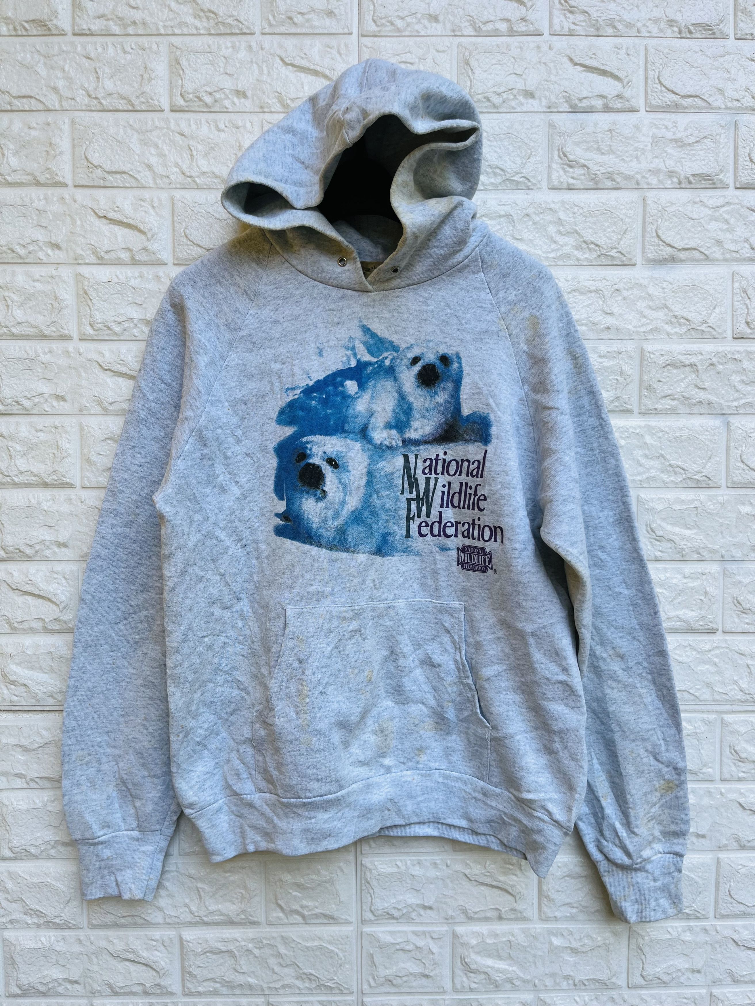 image of Vintage National Wildlife Faderation Streetwear Fashion in Grey, Men's (Size Medium)