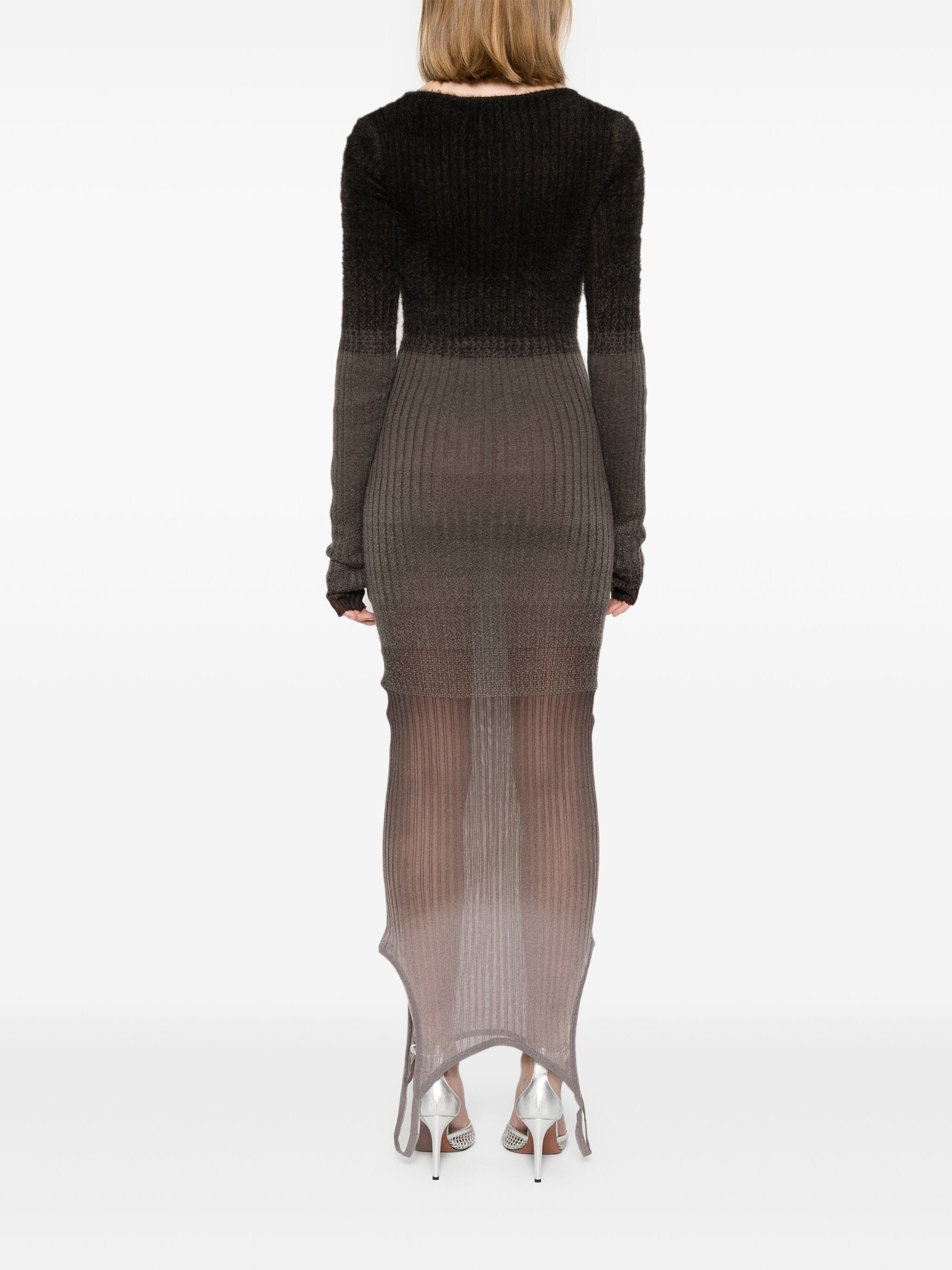 The Attico o1s22i1n1024 Gradient Knit Midi Dress in Multicolor Size M / US 6-8 / IT 42-44 - 4 Thumbnail
