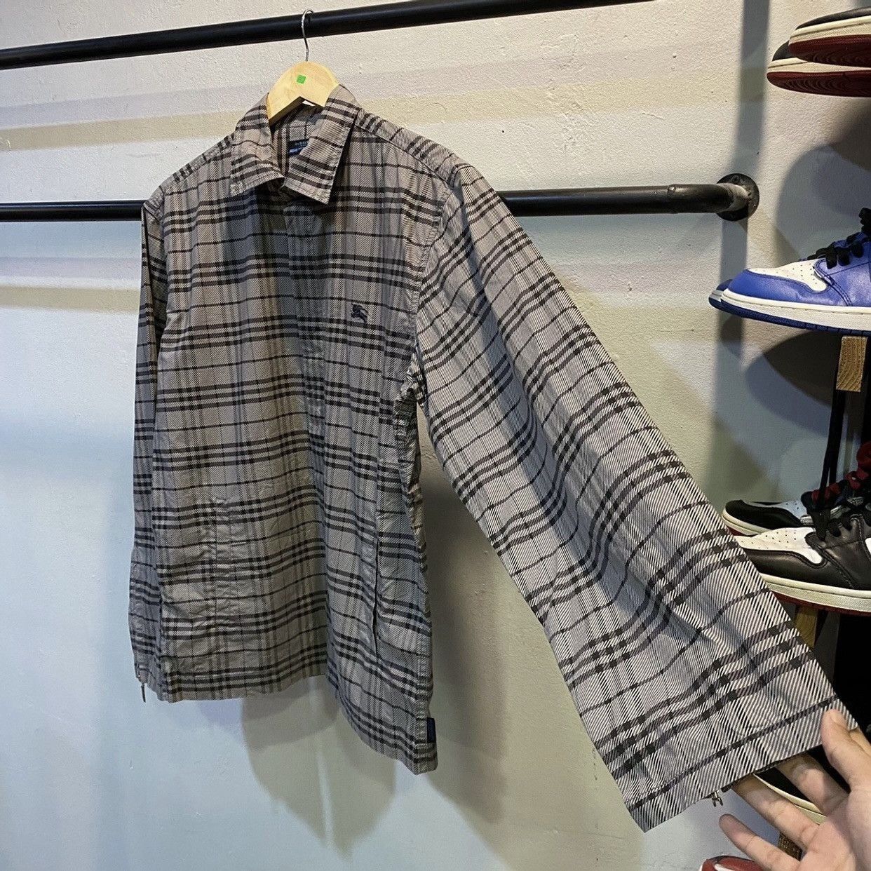 Burberry 🔥Burberry London Blue Label Nova Check Snap Button Jackets Size US L / EU 52-54 / 3 - 8 Thumbnail