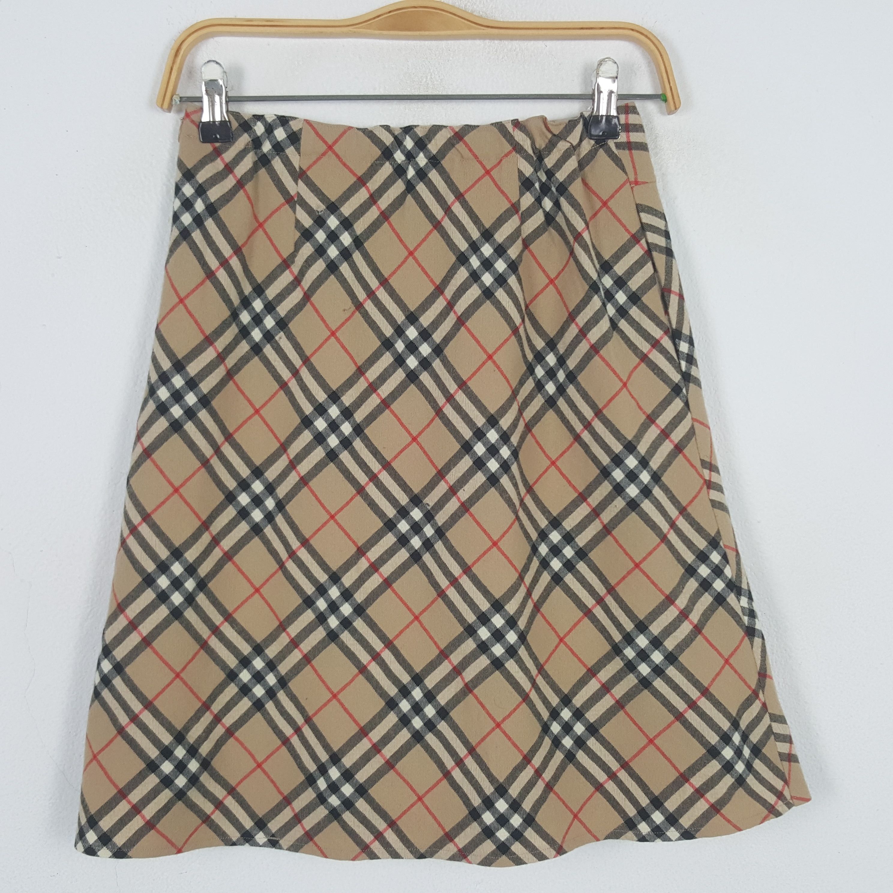 Burberry × Japanese Brand × Vintage Vintage Burberry London Nova Check Wool Skirt Size 23" - 3 Thumbnail