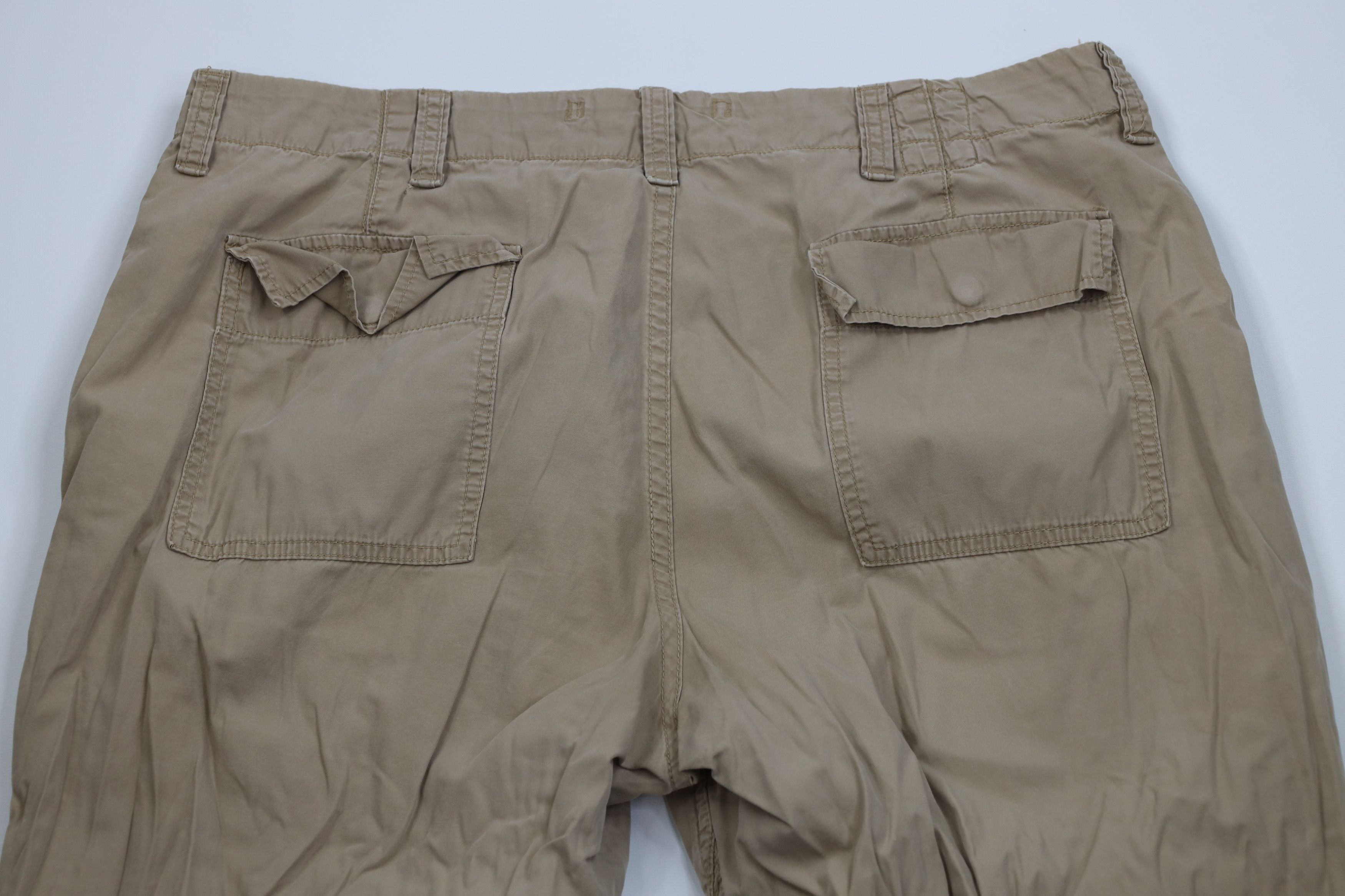 Ralph Lauren Vintage 90s Ralph Lauren Roll Cuff Wide Leg Cargo Pants Size US 38 / EU 54 - 13 Thumbnail