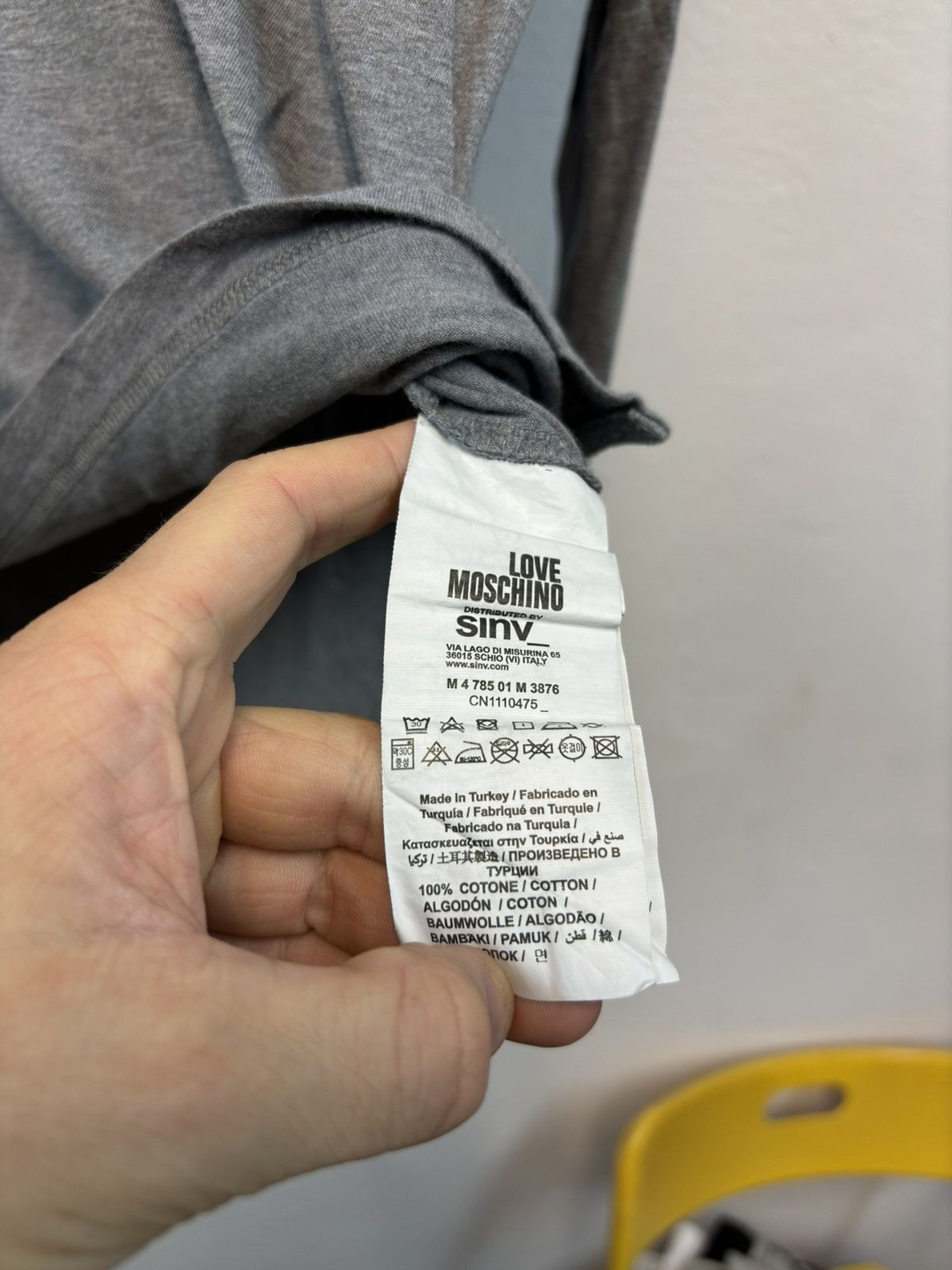 Moschino Moschino Love Sleeve Logo Hoodie gray designer luxury Italy Size US XL / EU 56 / 4 - 3 Thumbnail