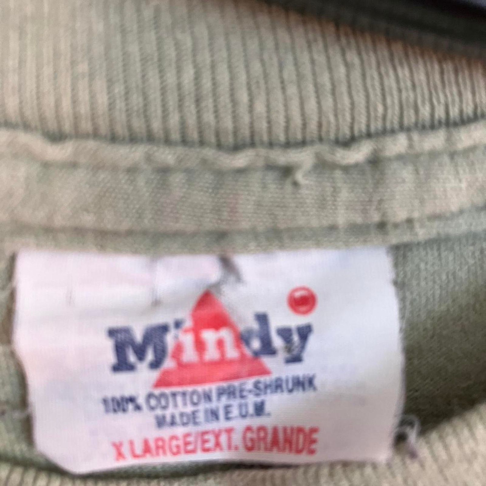 Vintage Vintage 90s Olive Green Mindy Bible Grpahic Tee Size US XL / EU 56 / 4 - 3 Thumbnail