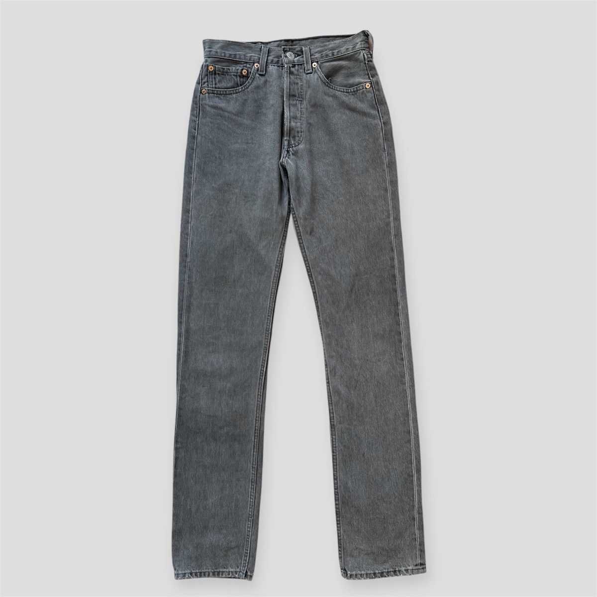 Levi's Vintage 90s Levi's 501 Faded Black / Charcoal Made in USA Size 27" / US 4 / IT 40 - 1 Thumbnail