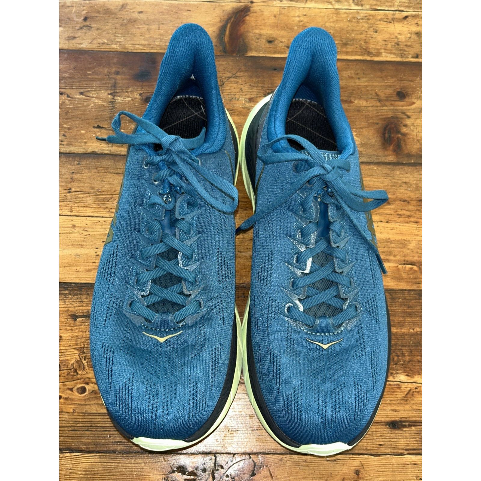 Hoka x Hoka One One Mach 4 Mens Comfort Running Shoes 9D Blue Green