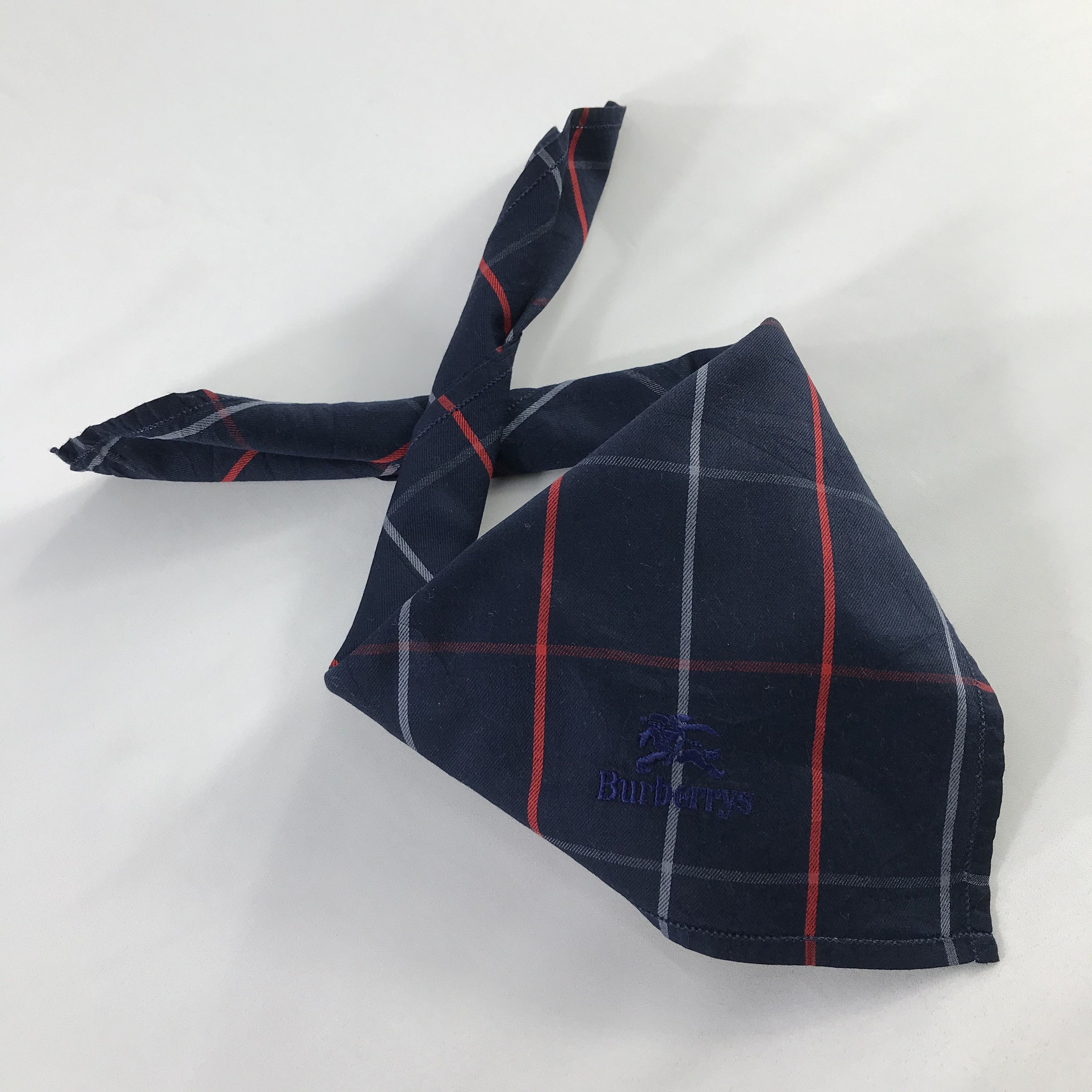 Burberry × Vintage Burberry Bandana / Handkerchief / Neckerchief - S749 Size ONE SIZE - 4 Thumbnail