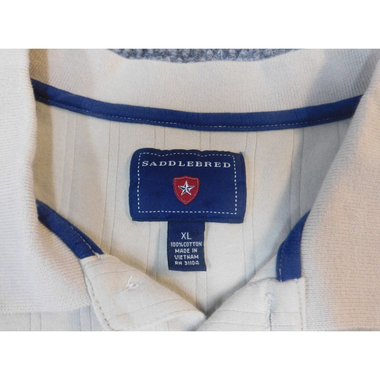Vintage Saddlebred Polo Shirt Mens XL Beige Cotton Knit Short Sleeve Button Collared Golf All Seasons Regular Vintage No Size US XL / EU 56 / 4 - 4 Thumbnail