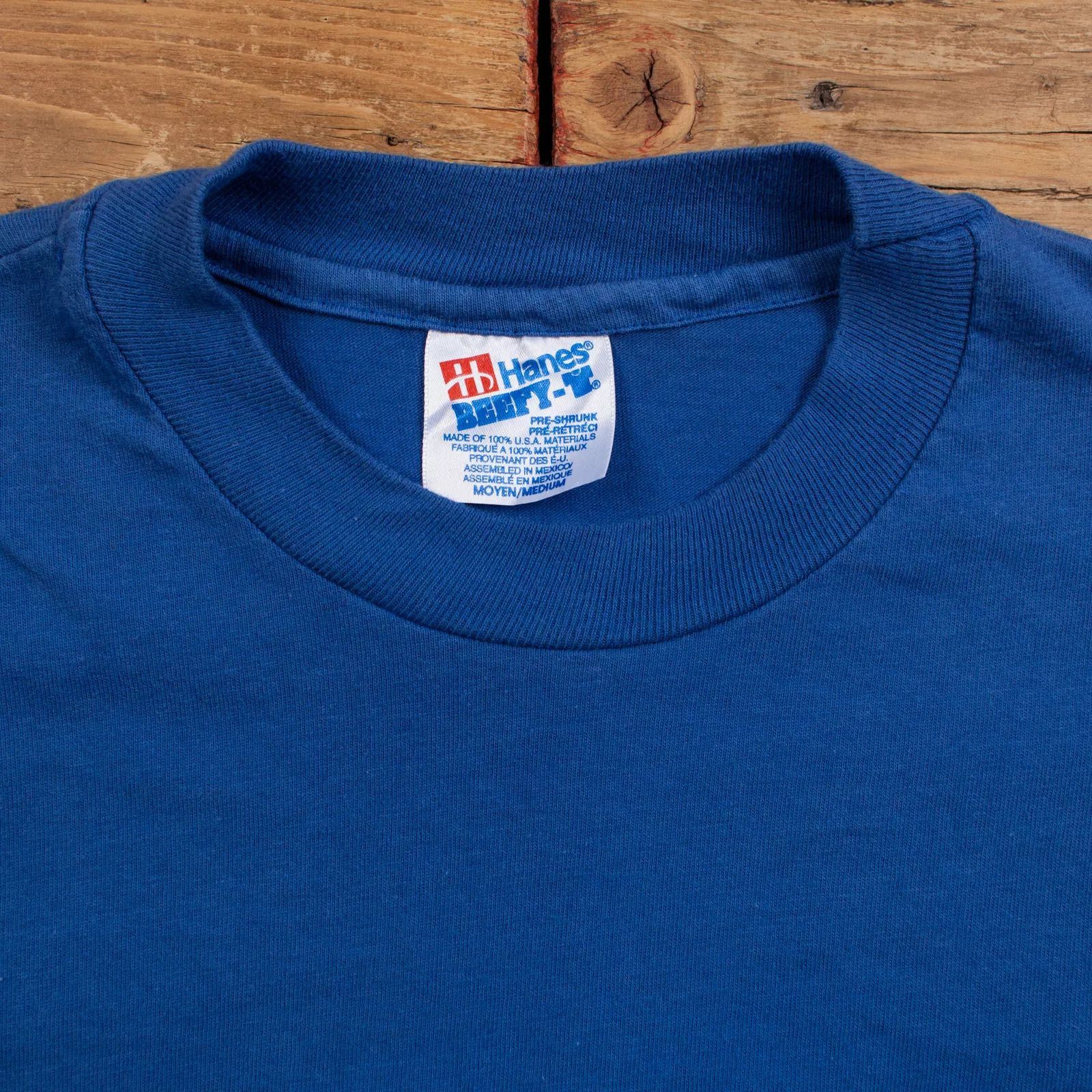 Hanes Vintage Hanes Single Stitch T Shirt Blank M 90s Long Sleeve Size US XL / EU 56 / 4 - 5 Thumbnail