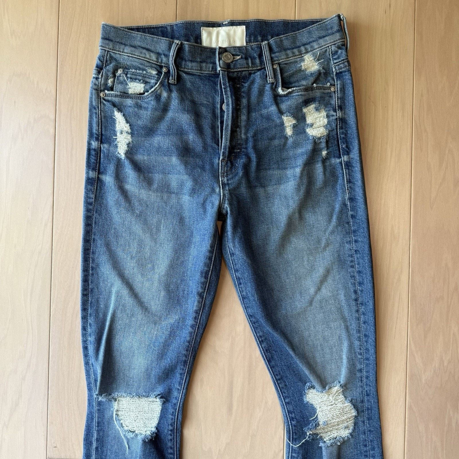 MOTHER Mother Superior Stunner Jeans Women's 27 Distressed Boho Size 27" / US 4 / IT 40 - 3 Thumbnail