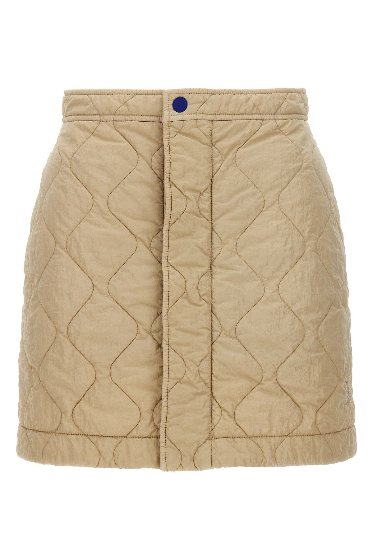 image of Burberry Quilted Nylon Skirt in Beige, Women's (Size 26)