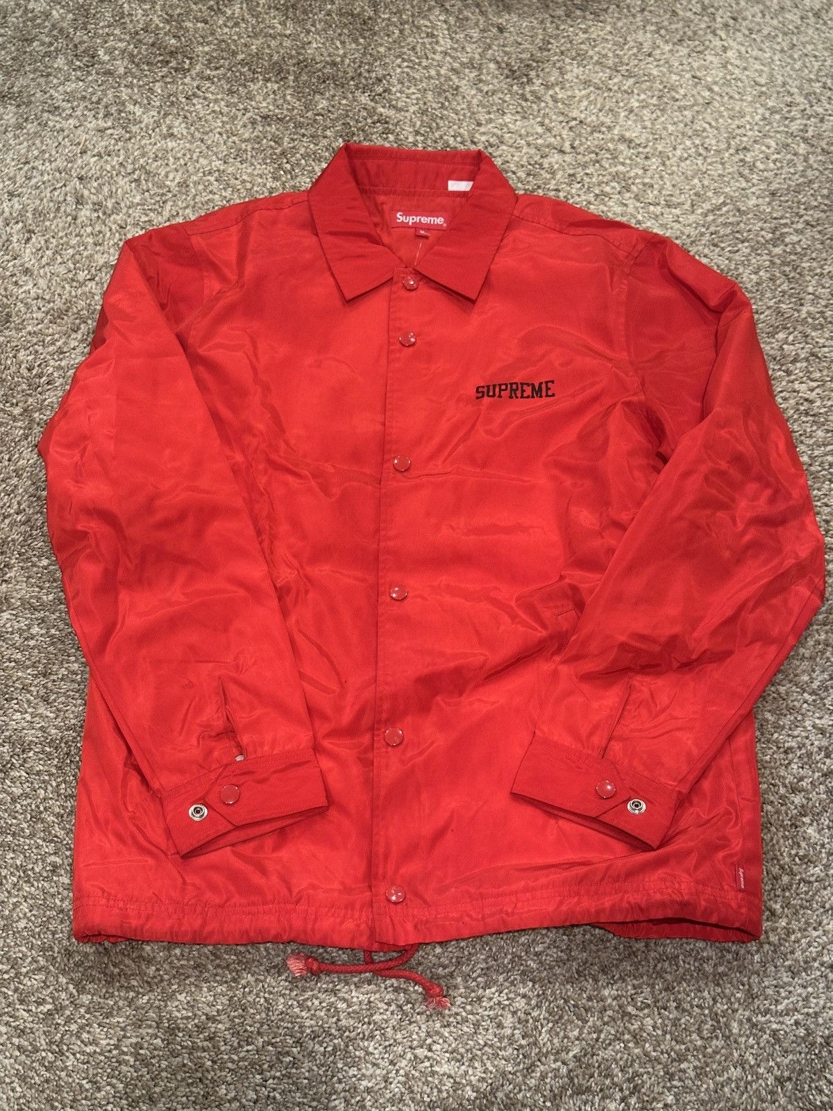 Supreme Supreme SAMPLE “WAR” Coaches Jacket - Medium Red Size US M / EU 48-50 / 2 - 2 Thumbnail