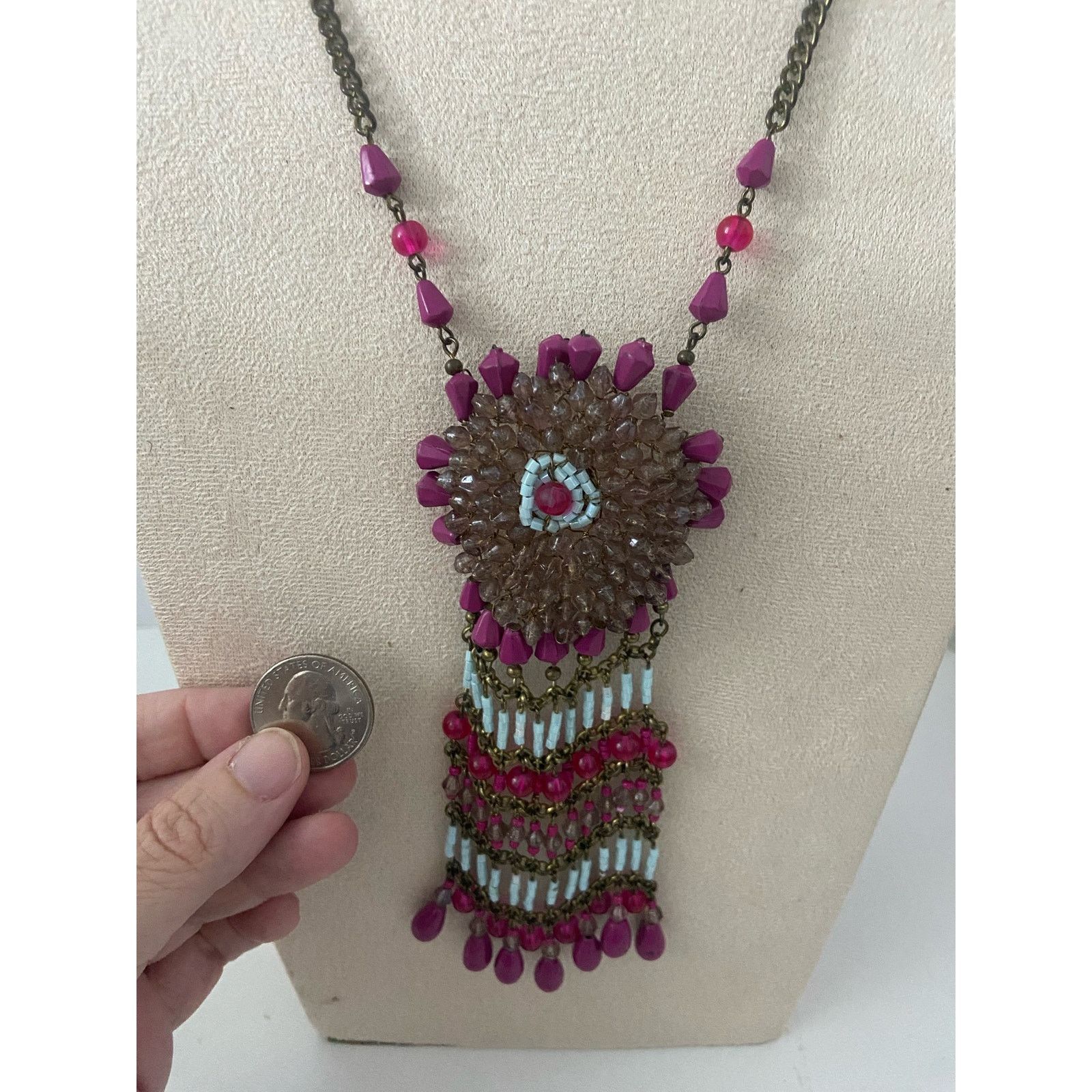 Other Colorful bead tribal necklace Size ONE SIZE - 2 Thumbnail