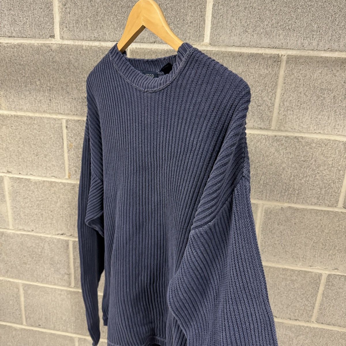 Vintage Vintage 90s Made in USA Sweater Ribbed Cotton ERD Grunge Size US L / EU 52-54 / 3 - 3 Thumbnail