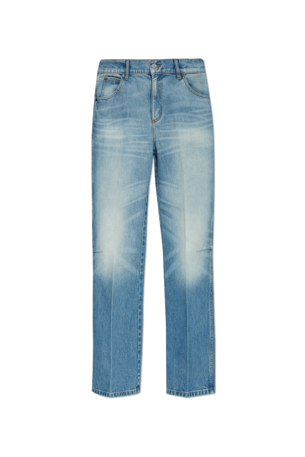 Victoria Beckham o1mle0525 Relaxed Flared Jean Broken Vintage Wash in Blue Size 28" / US 6 / IT 42 - 1 Thumbnail