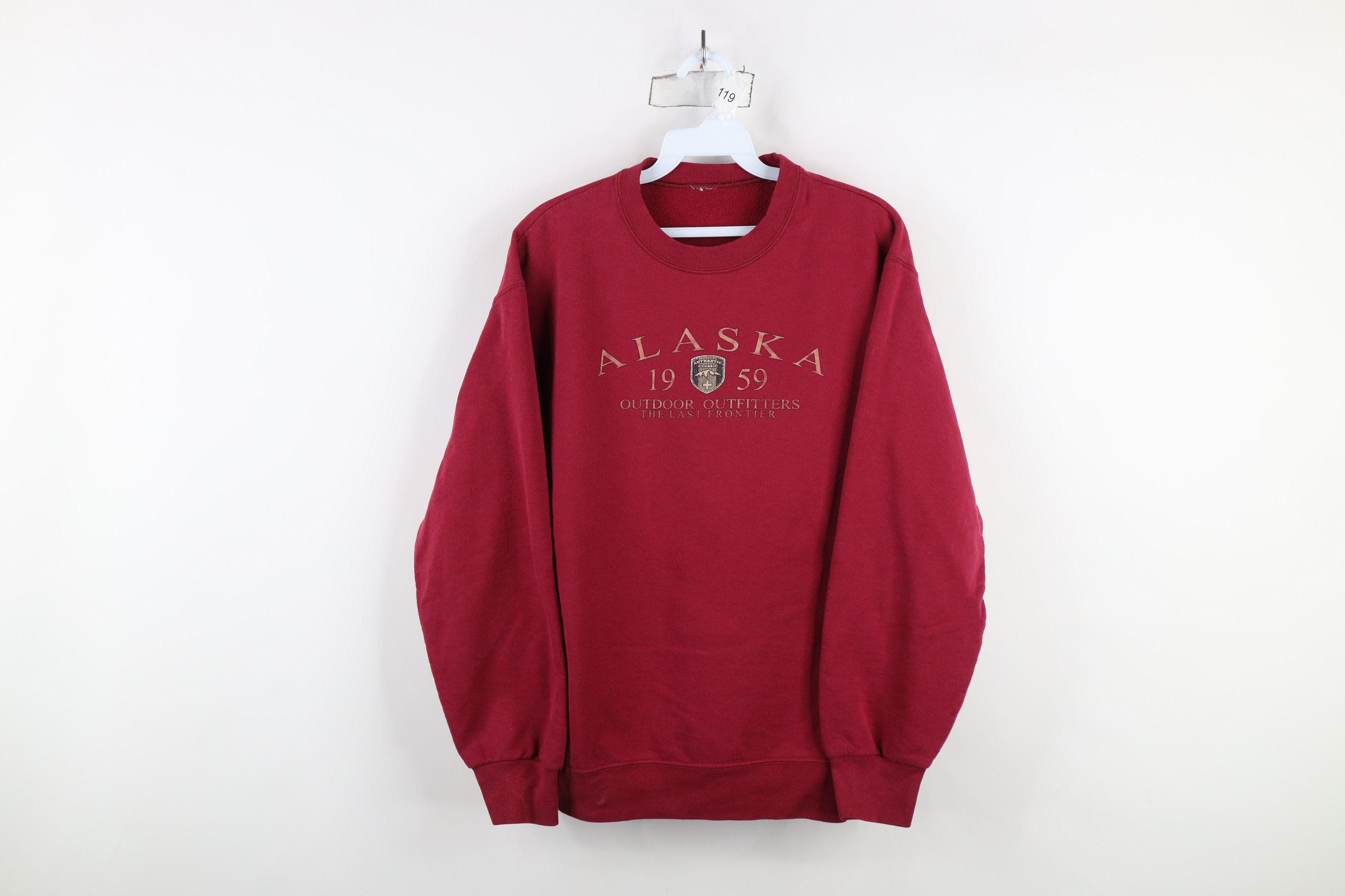 Vintage Vintage 90s Streetwear Spell Alaska Crewneck Sweatshirt Red Size US S / EU 44-46 / 1 - 1 Thumbnail