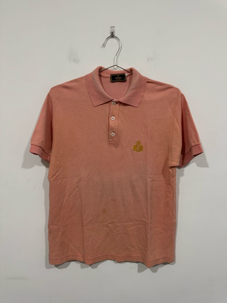 Fendi × Vintage Vintage Fendi Peach Polo Tee Size US L / EU 52-54 / 3 - 1 Thumbnail