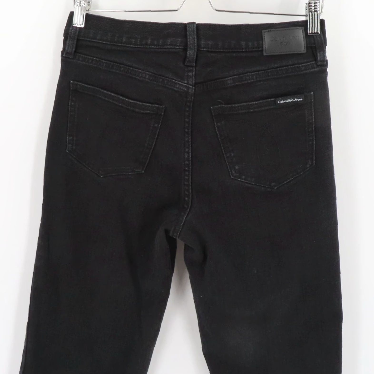 Calvin Klein Calvin Klein Jeans Black Denim Straight Leg 4 Women's Regular Cotton Blend 5-Pocket Stretch Size 27" / US 4 / IT 40 - 5 Thumbnail
