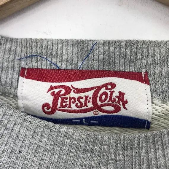 Pepsi × Vintage Vtg 90’ PEPSI COLA RUGBY Striped Sweatshirt Pullover Size L / US 10 / IT 46 - 4 Thumbnail
