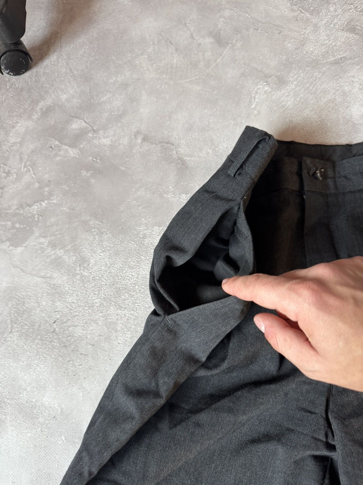 Comme des Garcons VTG 1989 Comme des Garcon Mens Wool Black Trouser Pants Size US 30 / EU 46 - 10 Thumbnail