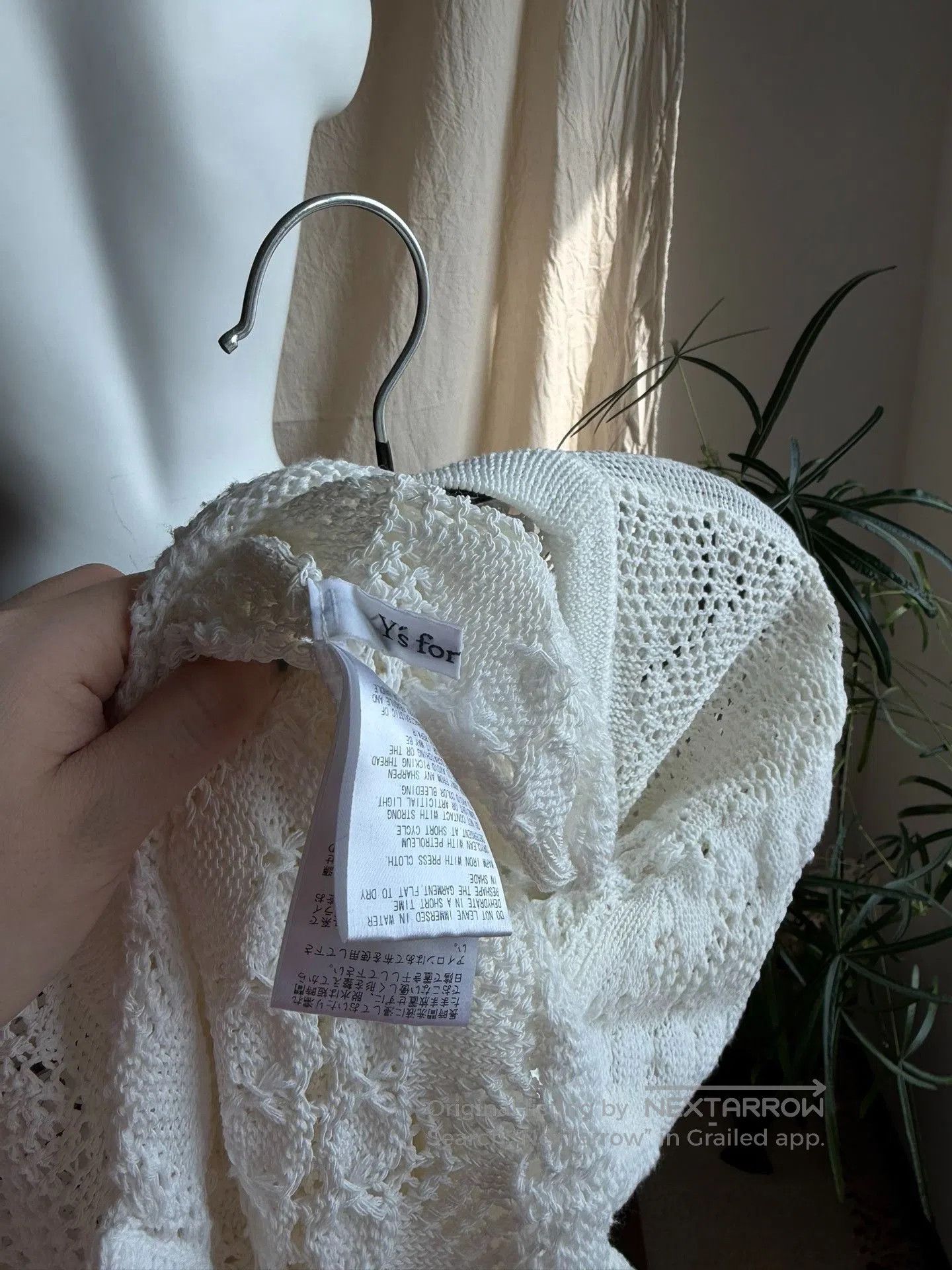 Y's Y'sforliving Cotton Knit Openwork Cardigan. Size M / US 6-8 / IT 42-44 - 8 Thumbnail