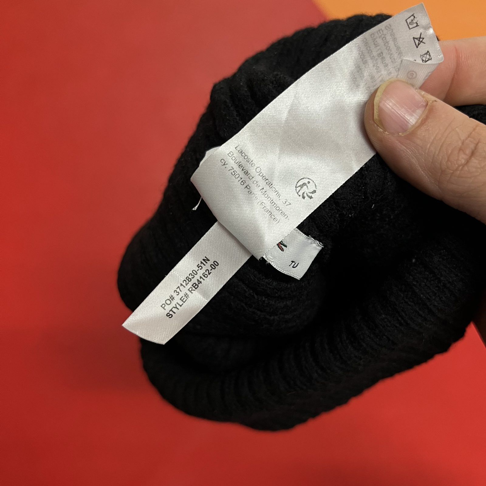 Lacoste × Vintage Lacoste Beanie Black Winter Wool Skate Y2k opium Size ONE SIZE - 5 Thumbnail