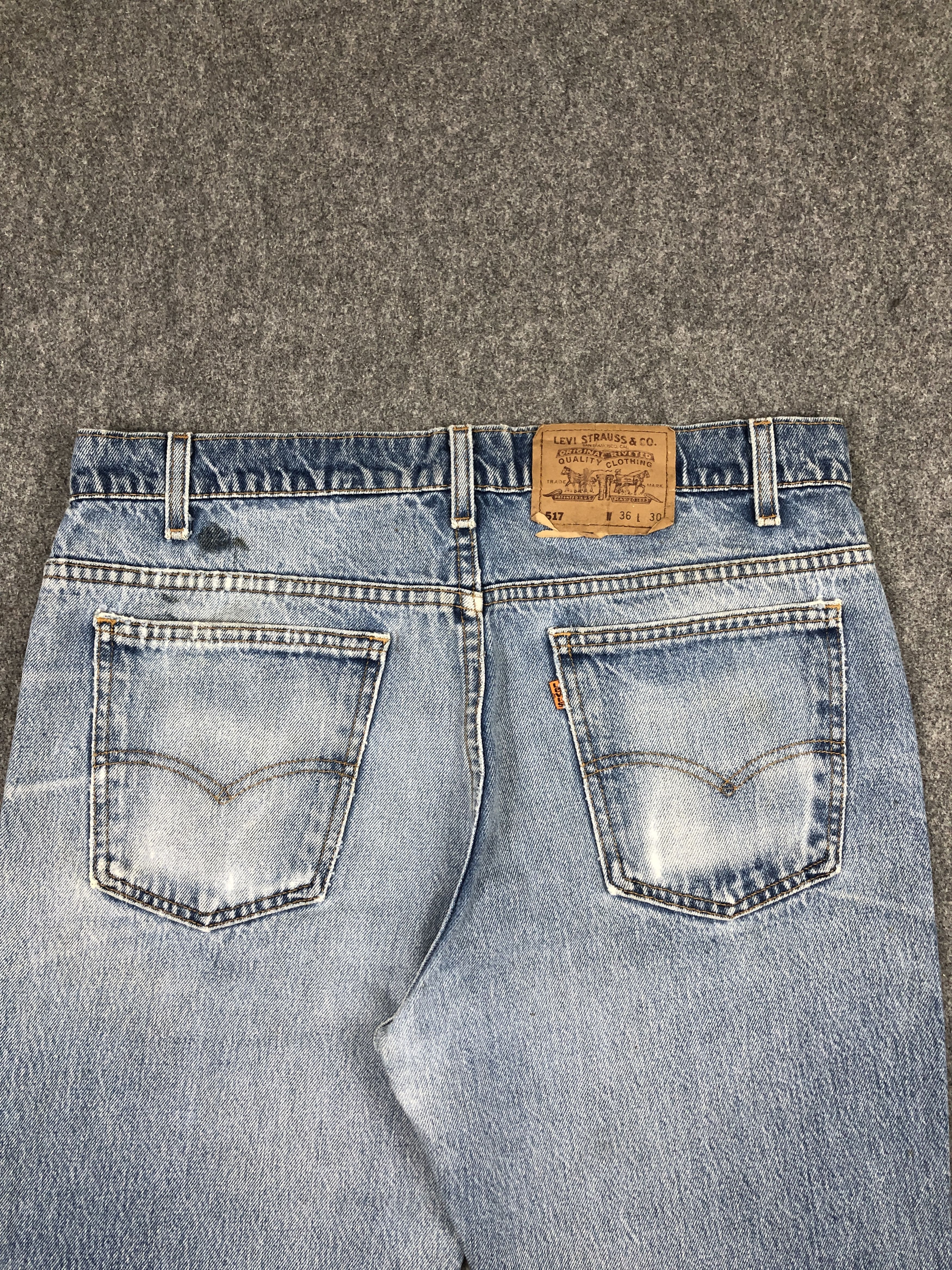 Levi's × Vintage Vintage 90s Levis 517 Orange Tab Flare Jeans DP2372 Size US 34 / EU 50 - 4 Thumbnail