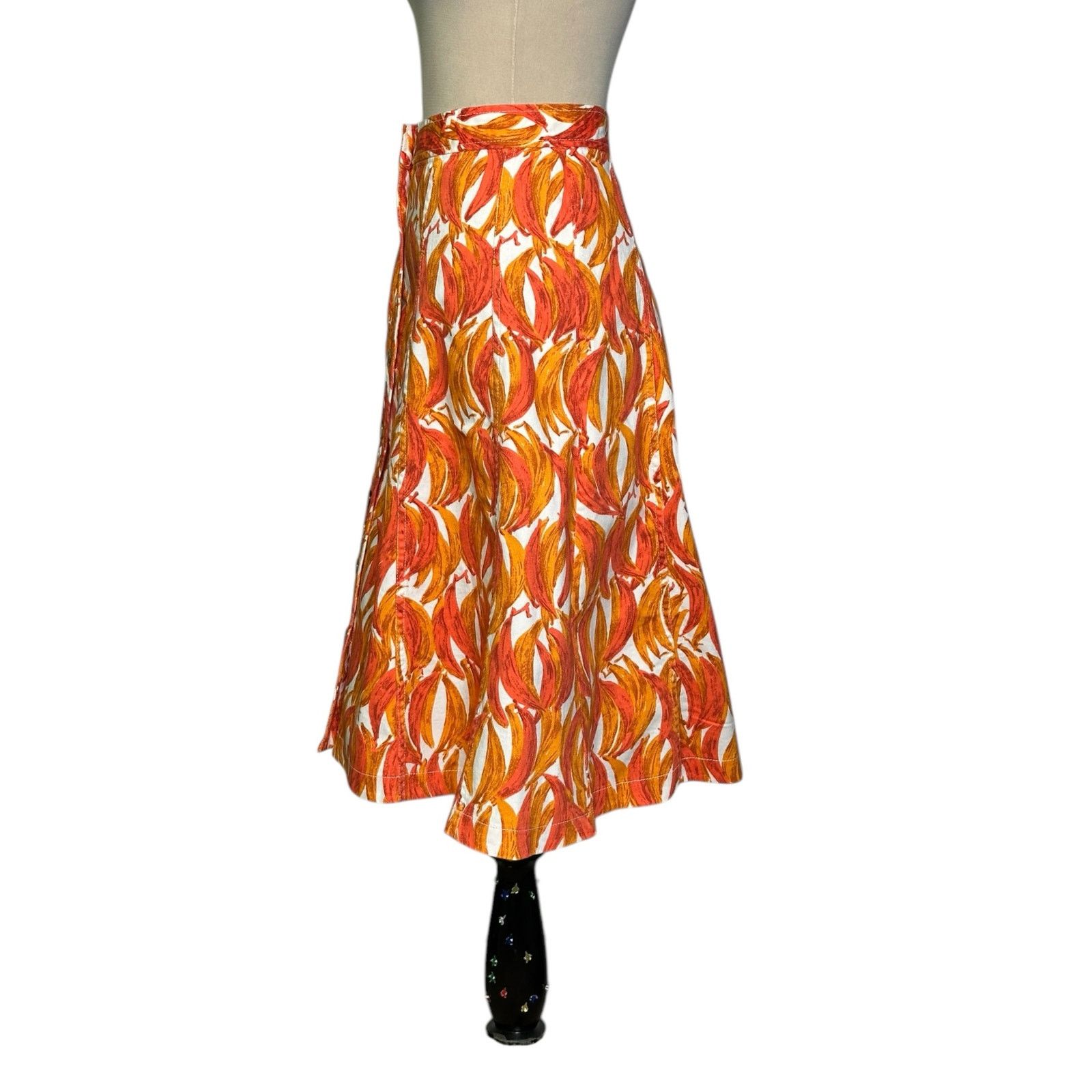 Anthropologie Anthropolgie Maeve Banana Grove Denim midi Skirt Size 12 Size 34" / US 12 / IT 48 - 8 Thumbnail