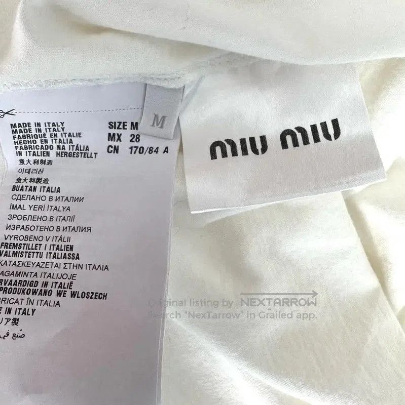 Miu Miu Miu Miu White Wool Women's T-Shirt . Size M / US 6-8 / IT 42-44 - 6 Thumbnail