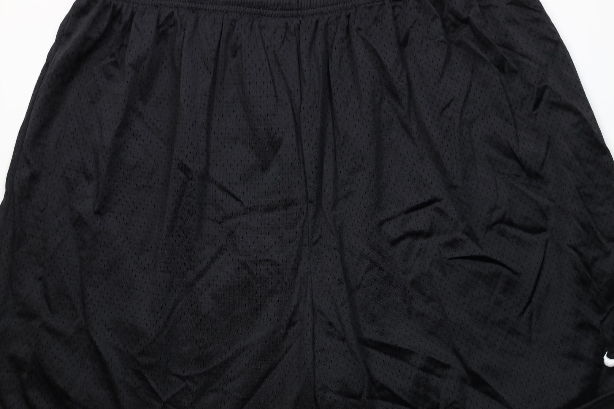 Nike Vintage 90s Y2K Nike Swoosh Mesh Above Knee Shorts Black Size US 38 / EU 54 - 3 Thumbnail