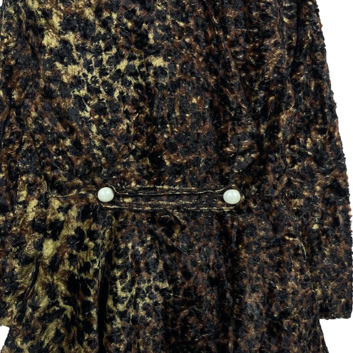 Daniele Alessandrini Alessandrini Leopard Faux Fur Button Jacket Made in Italy Size L / US 10 / IT 46 - 6 Thumbnail